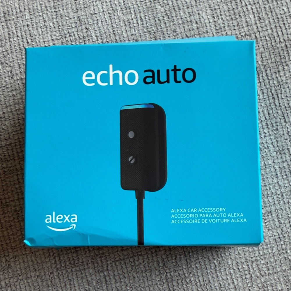 Amazon Echo Auto Alexa Device - Black and Blue